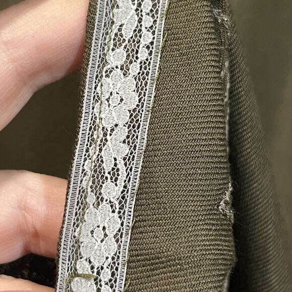 Coldwater Creek Midi Skirt Green Brown Size Medium Sequin Forest Fairy Granola - Picture 9 of 12